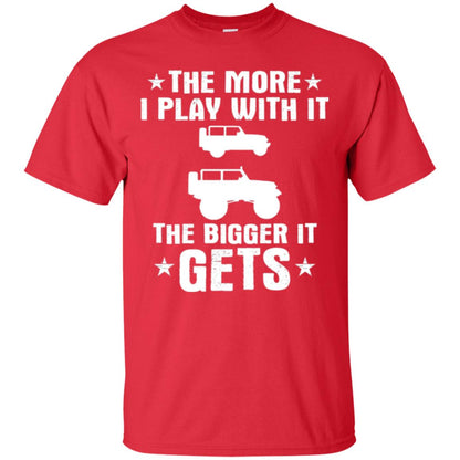 Jeep Lovers T-shirt The More I Play With It The Bigger It Get Red