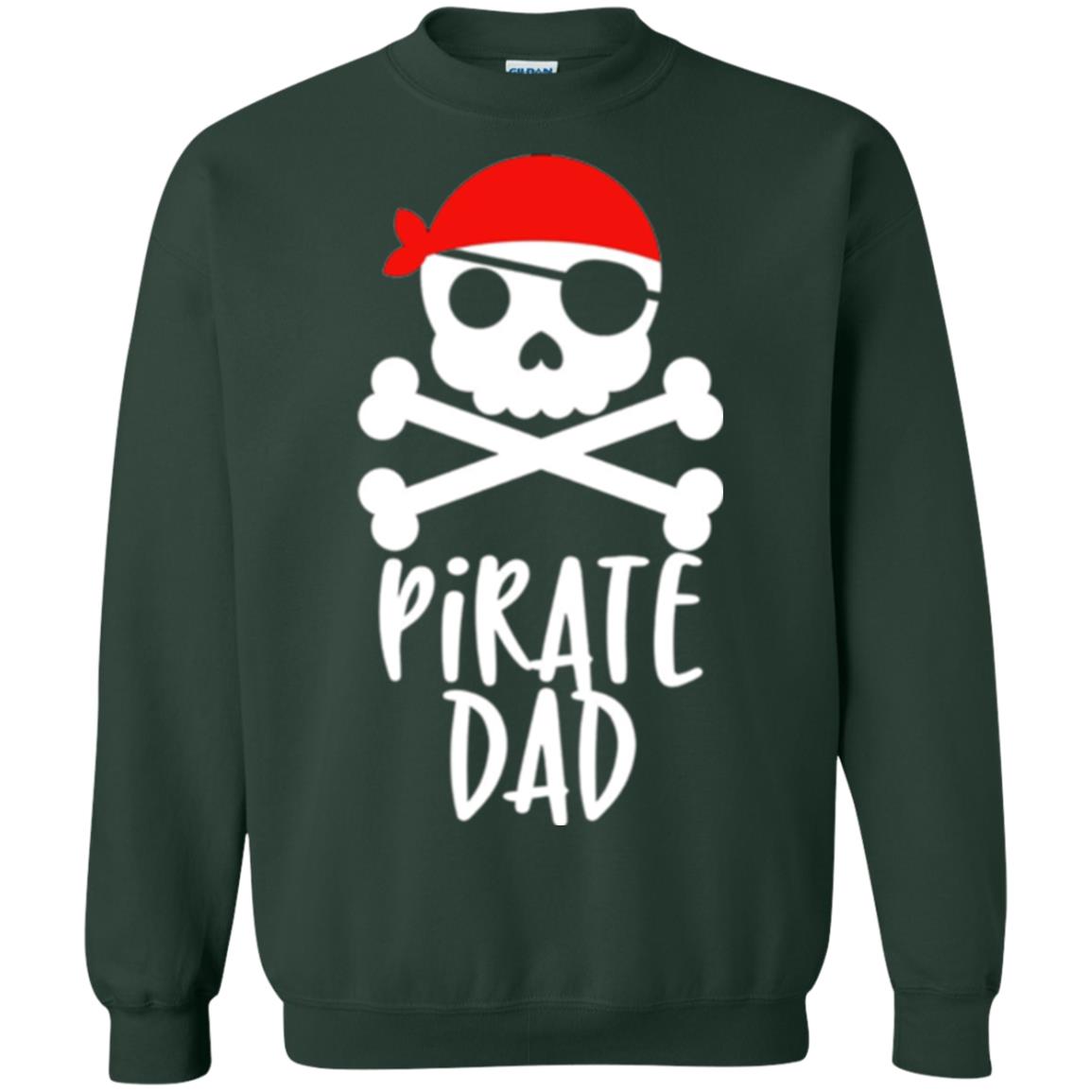 Daddy T-shirt Pirate Dad T-shirt Forest Green