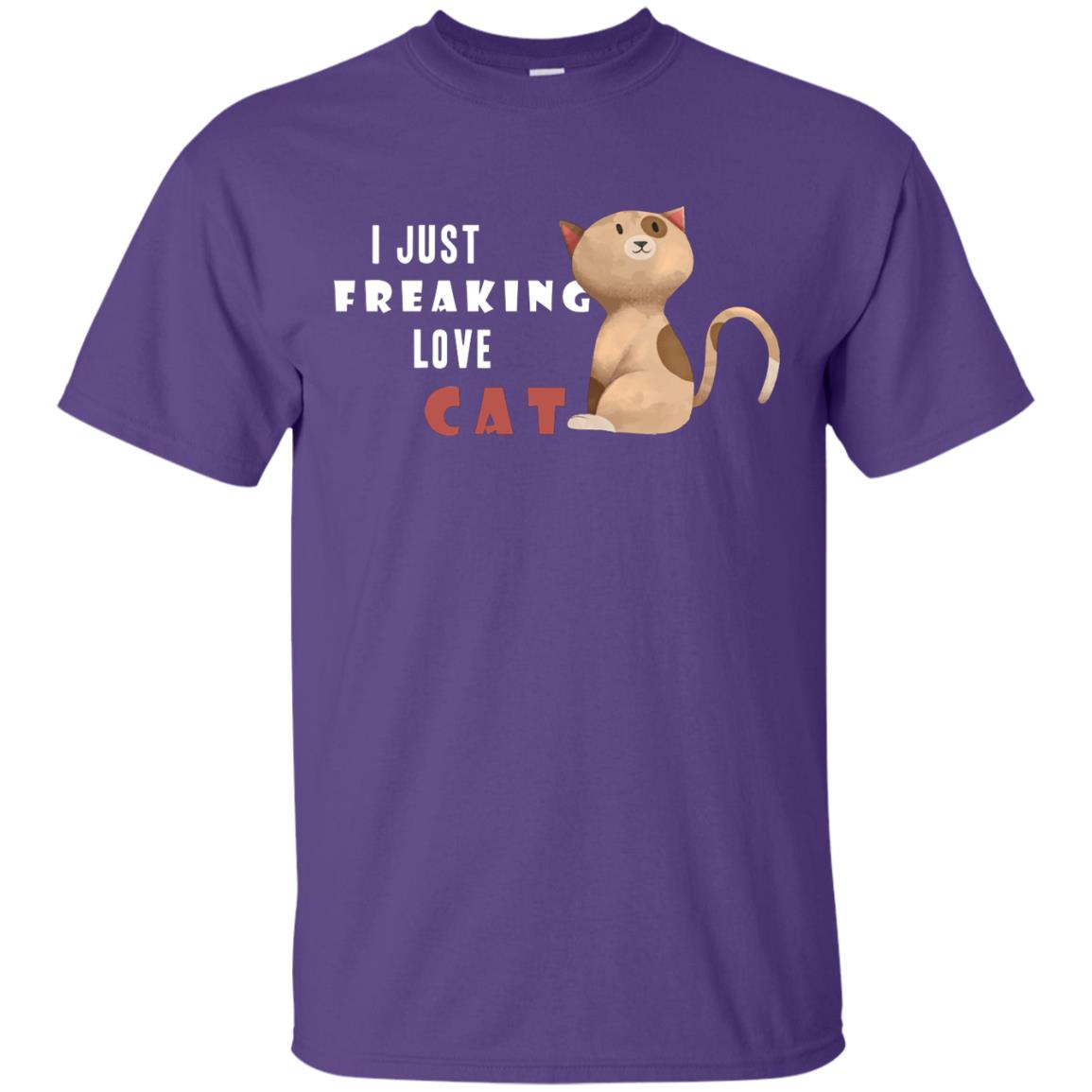 I Just Freaking Love Cat Shirt Purple