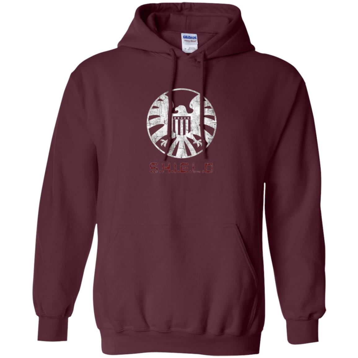 Film T-shirt Agents Of Shield Distressed Logo Graphic Maroon