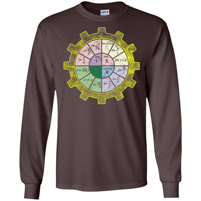 Ohms Law Shirt-ohms Law Diagram Electrical Engineer T-shirt Dark Chocolate