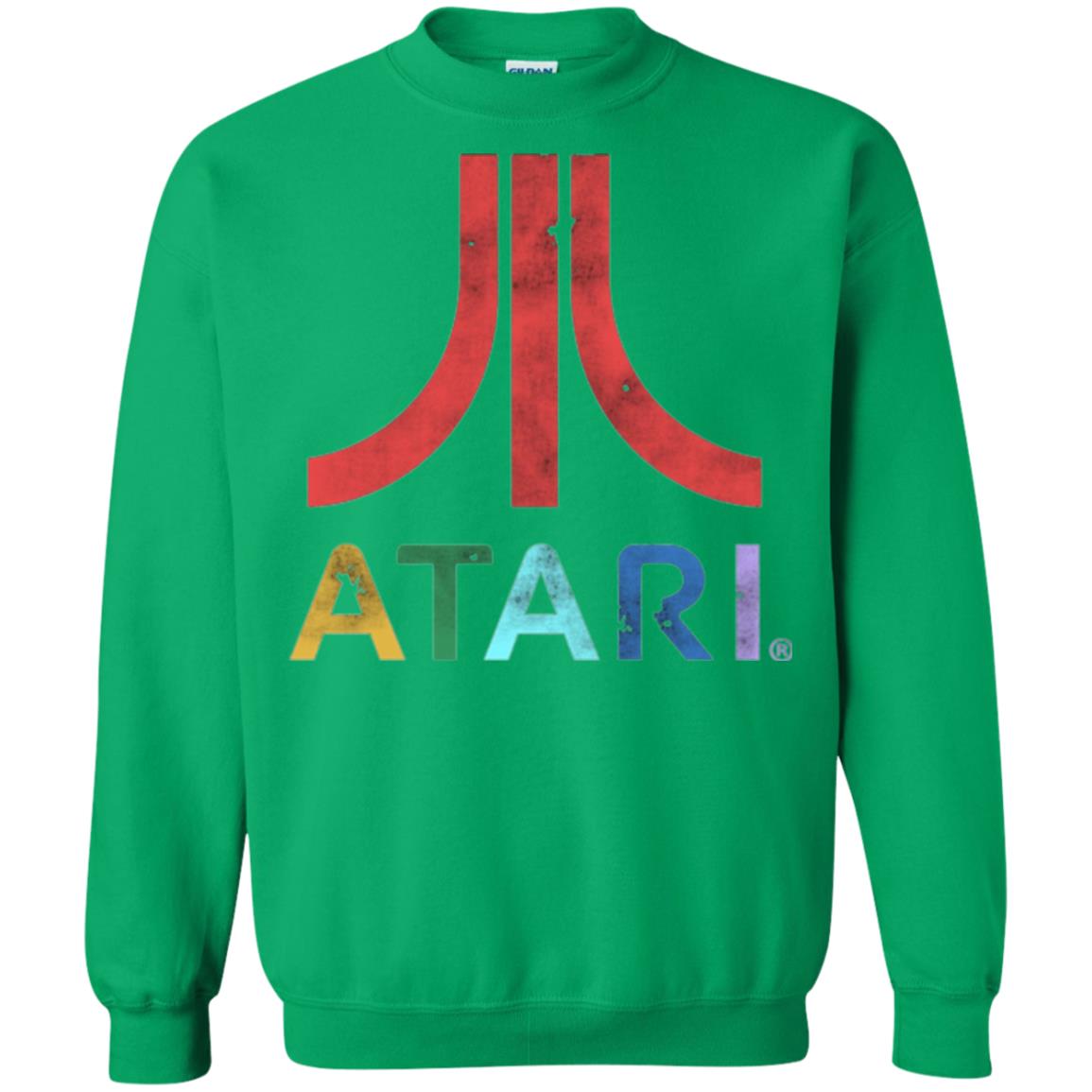 Colorful Retro Atari Gaming Logo T-shirt Irish Green