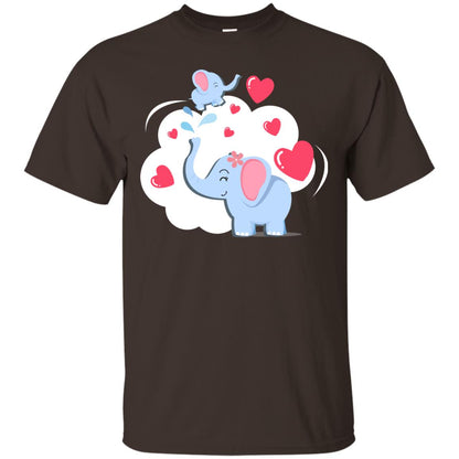 Mothers Day On 13th Of May Elephant Mom And Kid Shirt Dark Chocolate