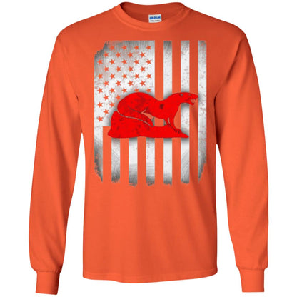 Mongoose Flag Of United States T-shirt Orange