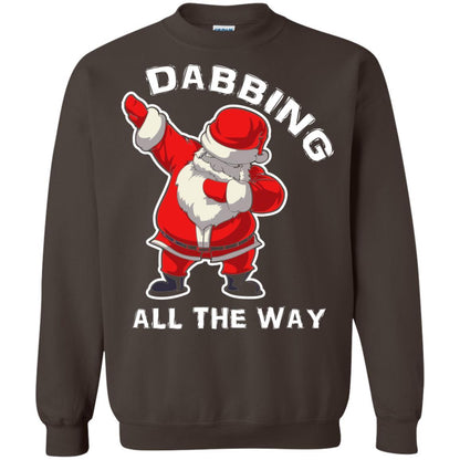 Chirstmas T-shirt Dabbing All The Way Dark Chocolate