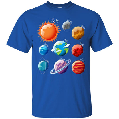 Solar System Planets T-shirt Royal
