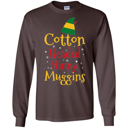 Funny Elf T-shirt Cotton Headed Ninny Muggins Dark Chocolate