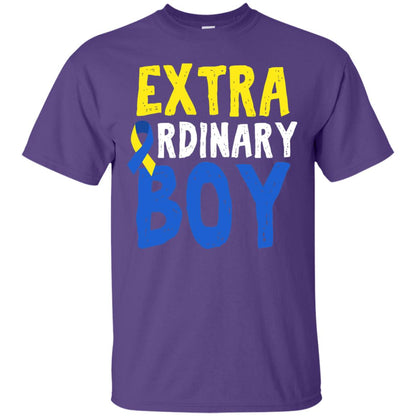 World Down Syndrome Day Shirt Extra Ordinary Boy Purple