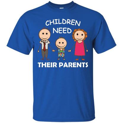 Children Need Their Parents End Separation Family Shirt Royal