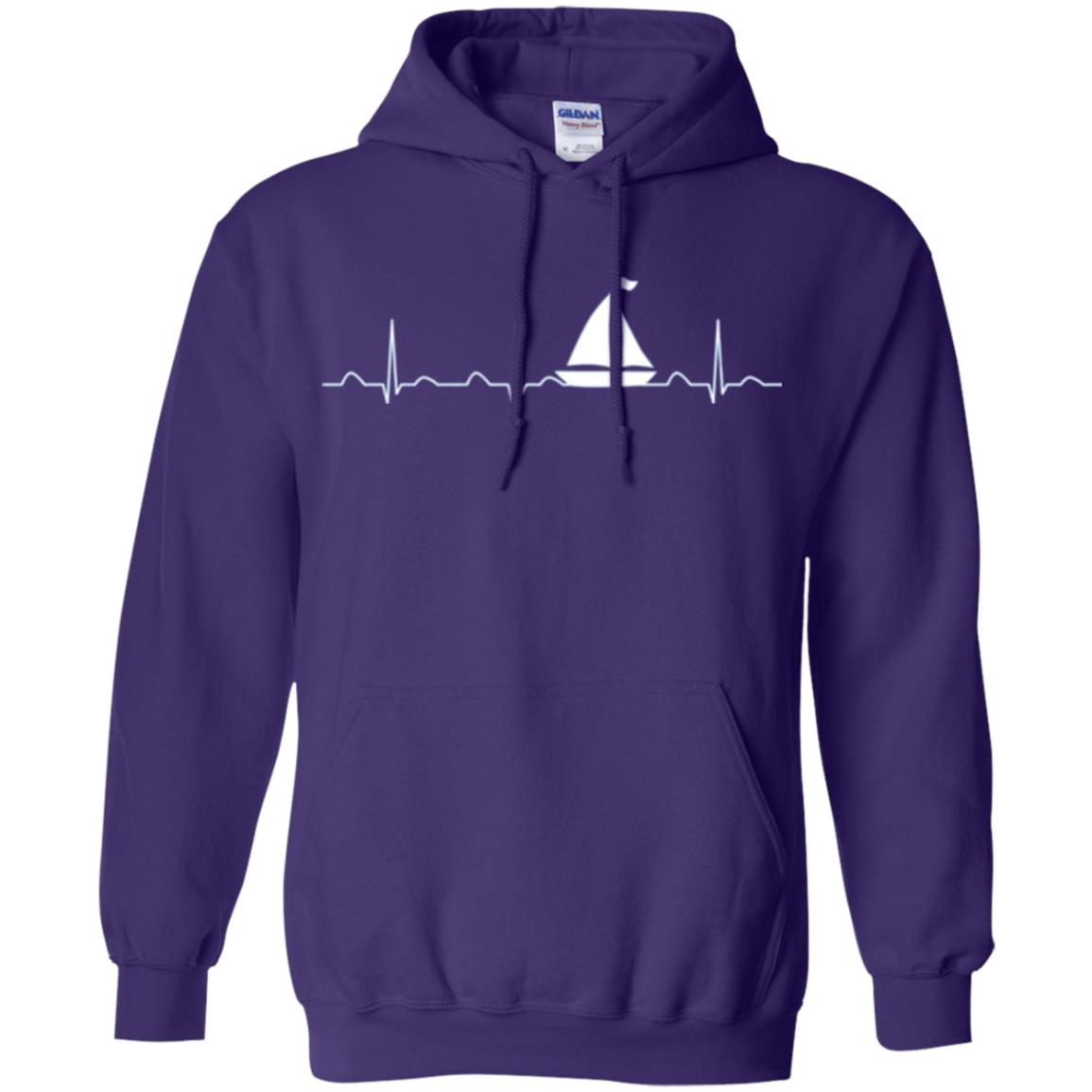Boating Sailor T-shirt Heartbeat Purple