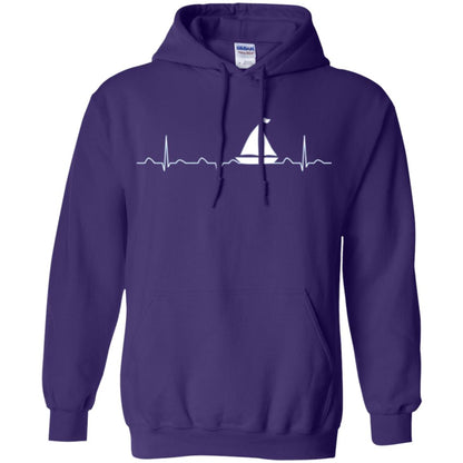 Boating Sailor T-shirt Heartbeat Purple