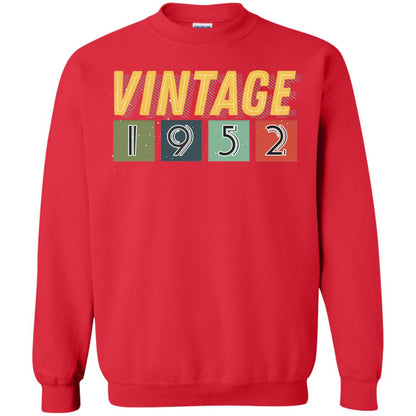 Vintage 1952 66th Birthday Gift Shirt For Mens Or Womens Red