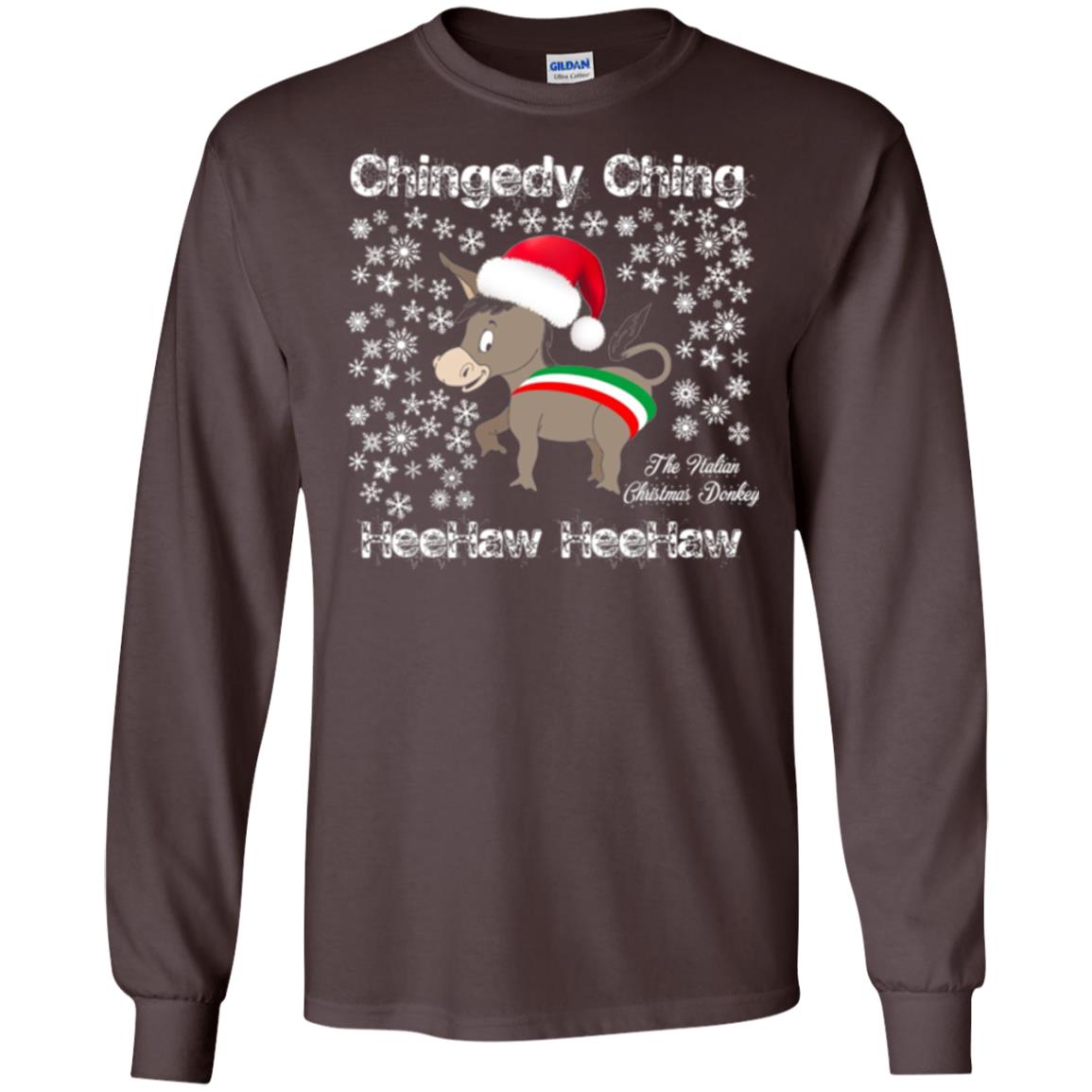 Christmas T-shirt The Italian Christmas Donkey Dark Chocolate