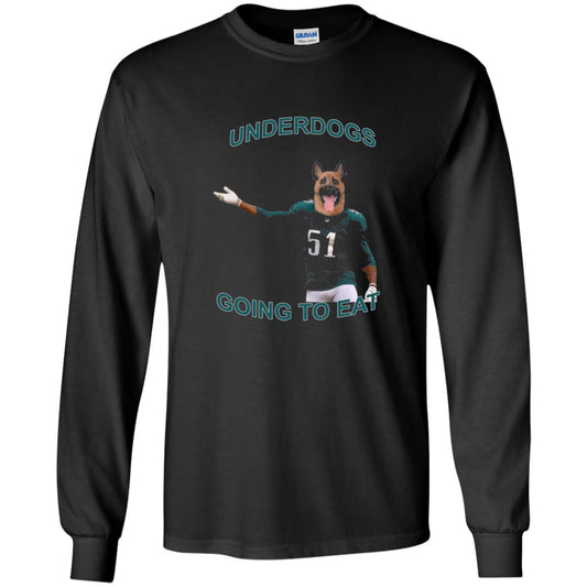 Football T-shirt Underdogs Going To Eat Black