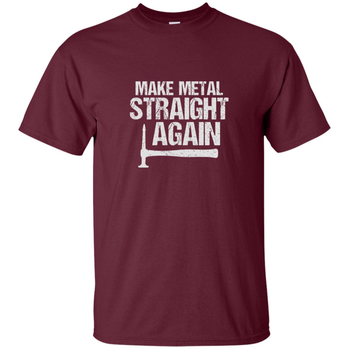 Make Metal Straight Again Auto Body Shirt Maroon
