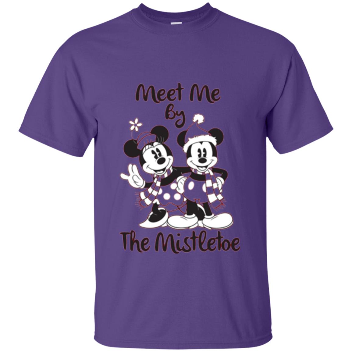 Christmas T-shirt Meet Me By Mistletoe Purple