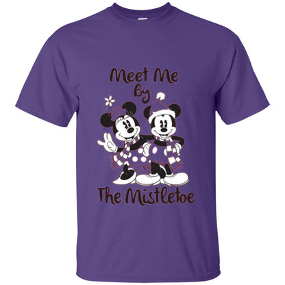 Christmas T-shirt Meet Me By Mistletoe Purple