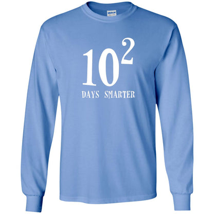 Funny Math 100th Day T-shirt 10 Squared Is 100 Days Smarter