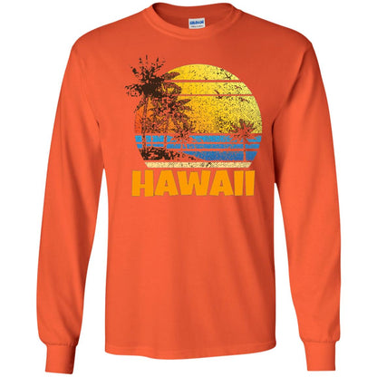 Old School 70_s Hawaiian The Aloha State T-shirt Orange