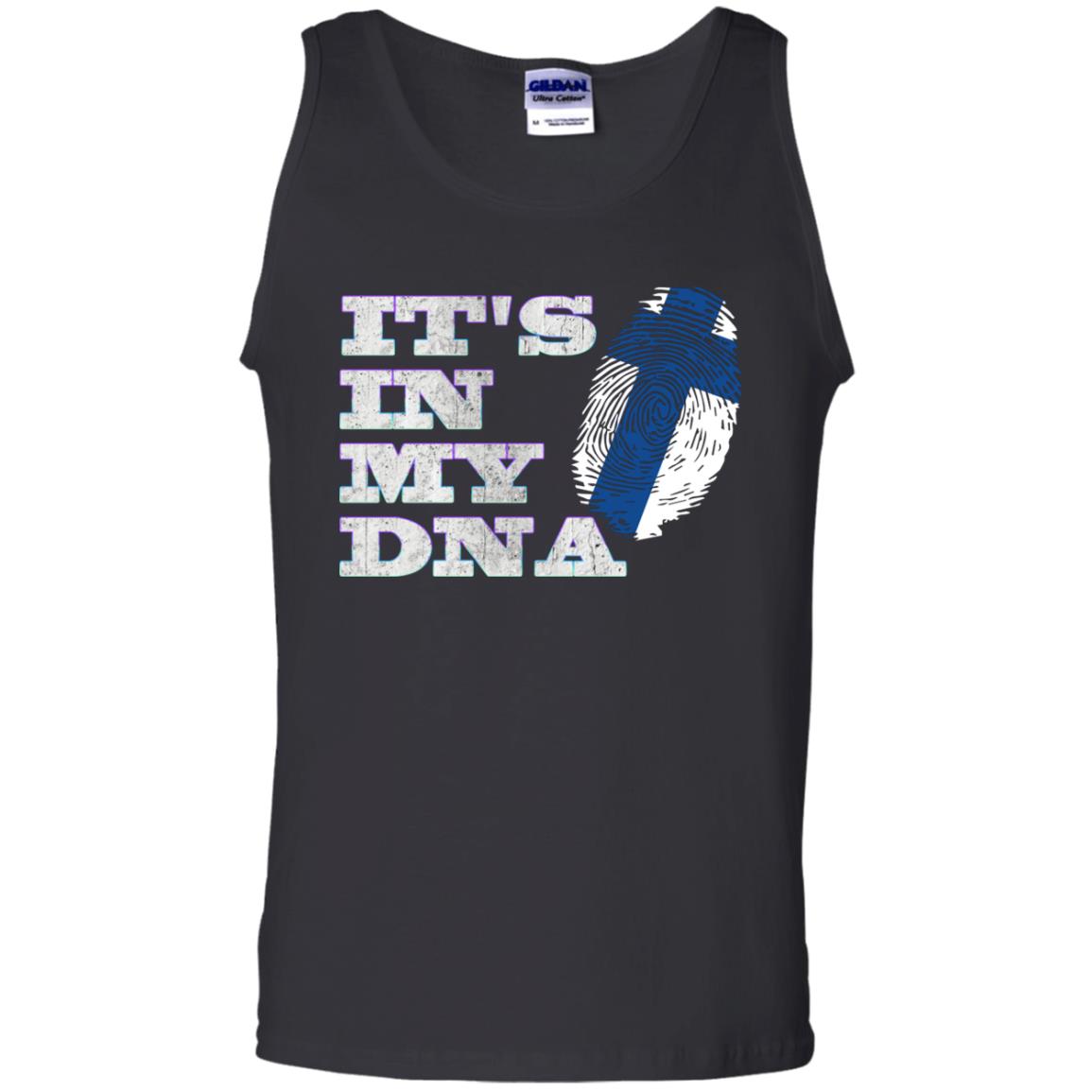 It's In My Dna Finnish Finland Flag Shirt Black