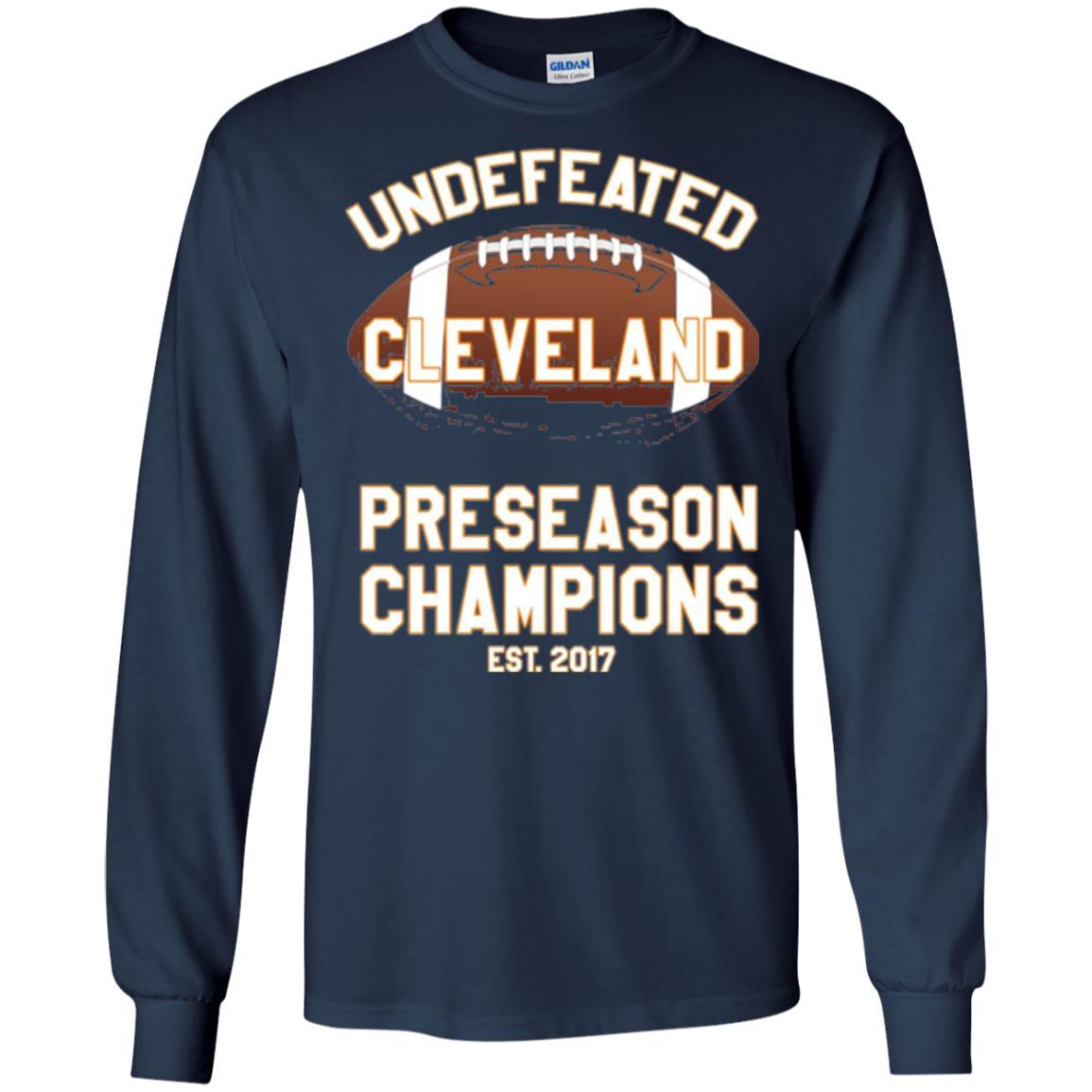 Football T-shirt Cleveland Football Undefeated Preseason Champion Navy