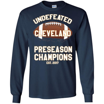 Football T-shirt Cleveland Football Undefeated Preseason Champion Navy