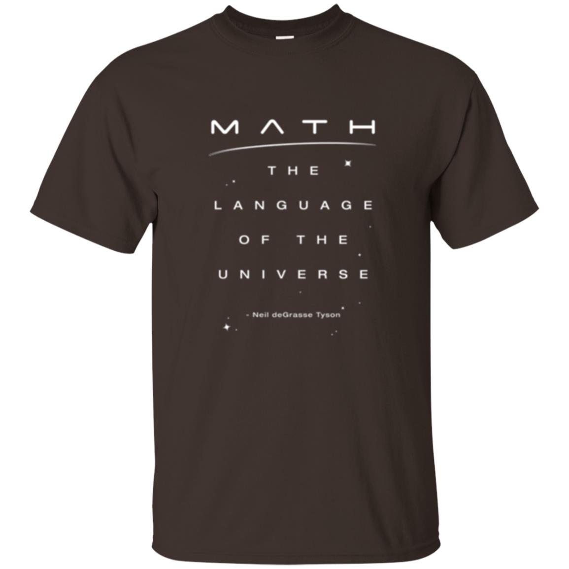 Math Lover T-shirt The Language Of The Universe Dark Chocolate