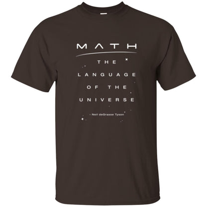 Math Lover T-shirt The Language Of The Universe Dark Chocolate