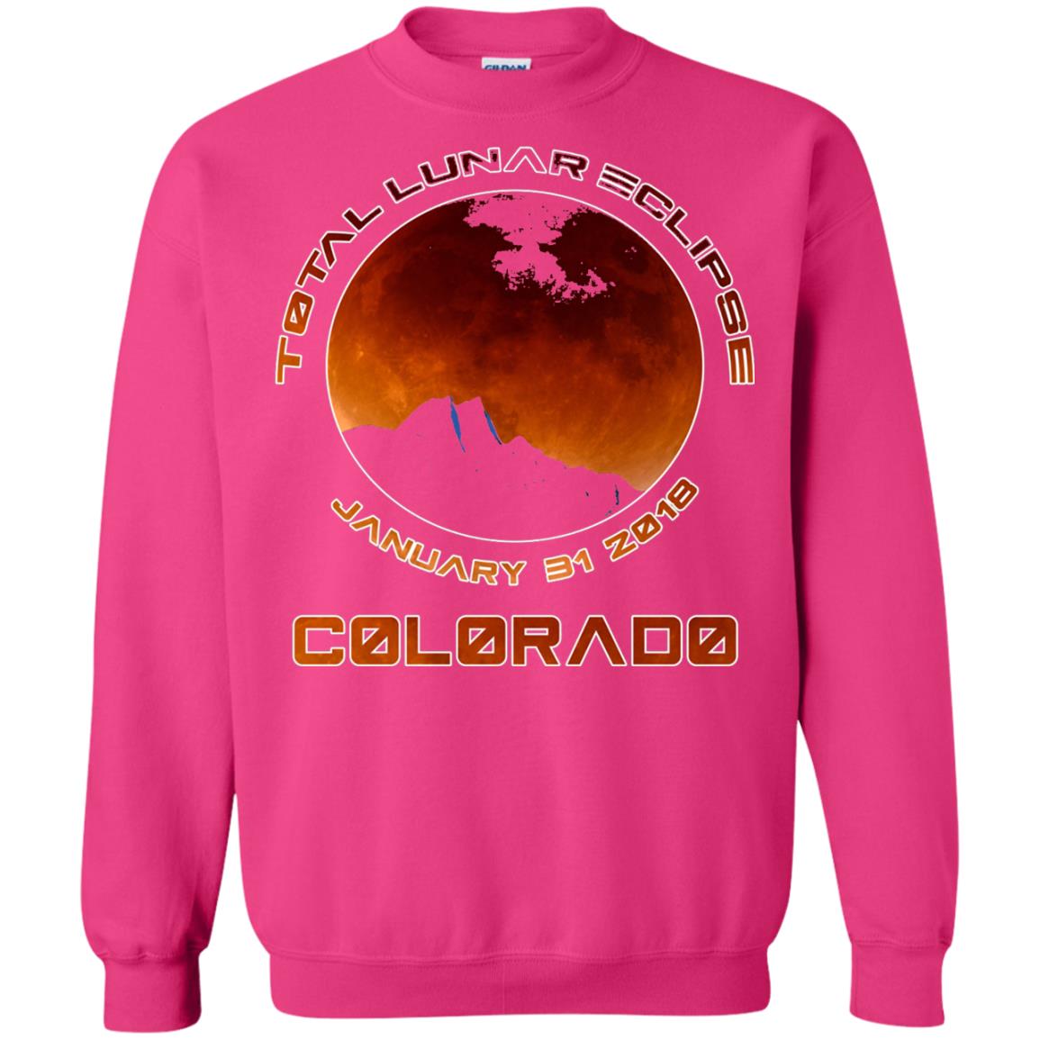 Colorado Lunar Eclipse 2018 T-shirt January 31 Heliconia