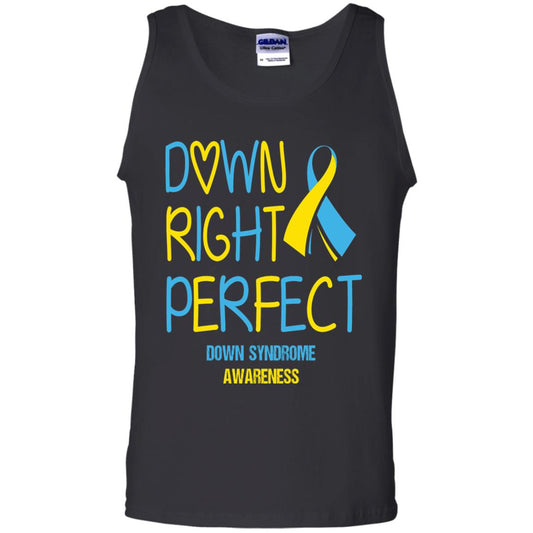 Down Right Perfect Down Syndrome Awareness T-shirt Black