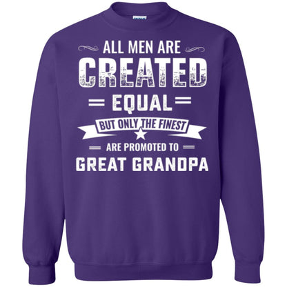 Papa T-shirt All Men Are Created Equal Purple