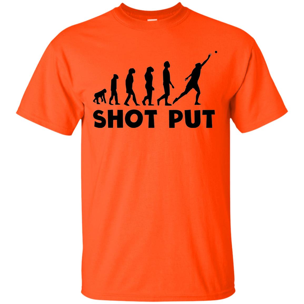 Funny Shot Put Evolution T-shirt Orange