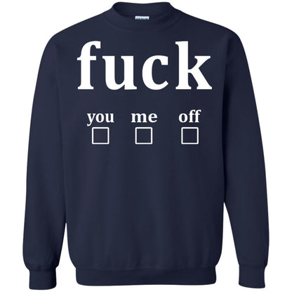 Fuck You Me Off Shirt Navy