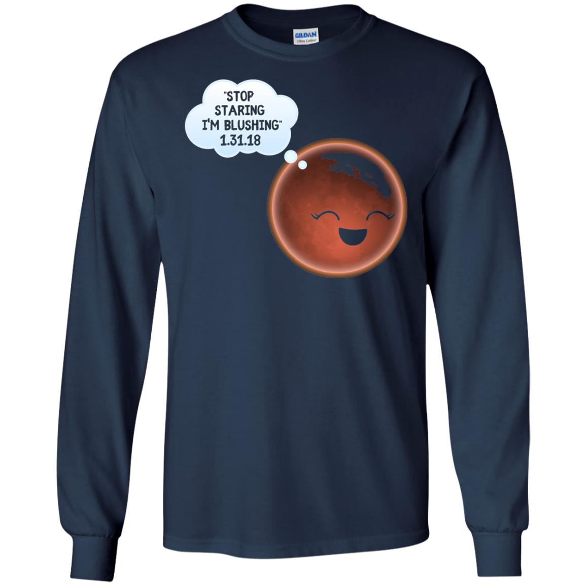 Celestial Total Lunar Eclipse 2018 T-shirt Funny Meme Navy