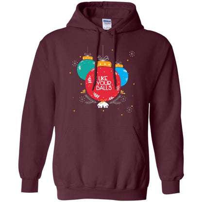 Christmas T-shirt I Like Your Balls Maroon