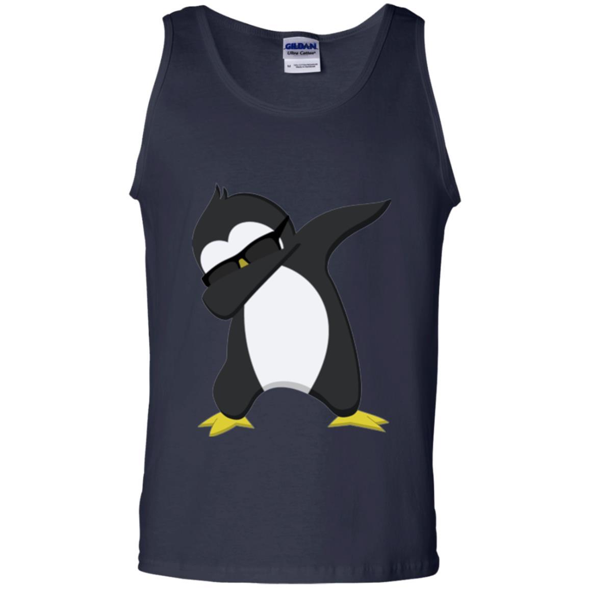 Chirstmas T-shirt Dabbing Penguin Navy