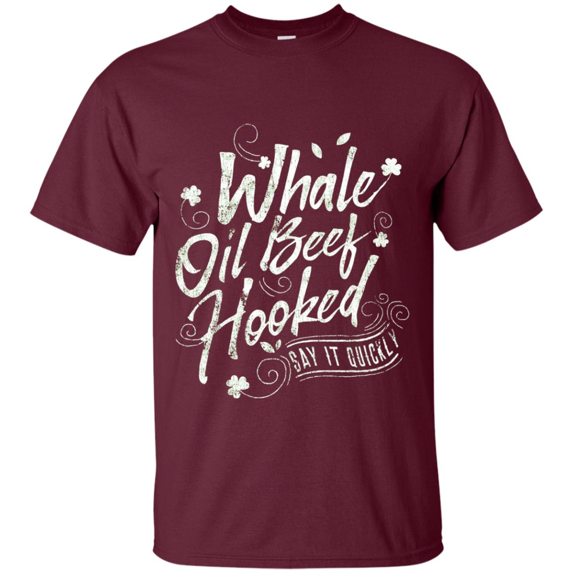 Whale Oil Beef Hooked T-shirt Maroon