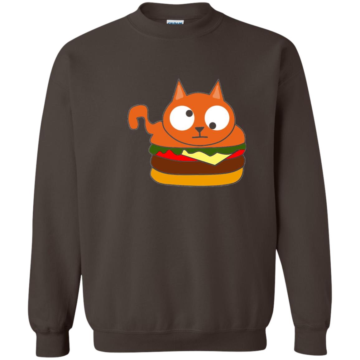 Chibi Kitty Burger Kawaii Cat Lovers Shirt Dark Chocolate