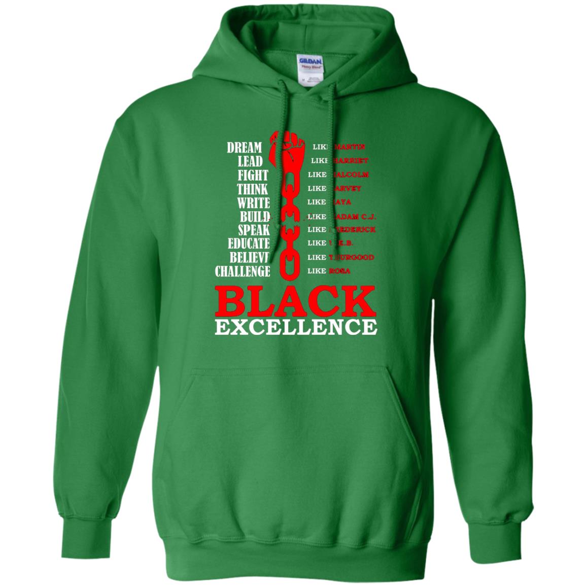 Black Excellence Black Af Proud African American T-shirt Irish Green