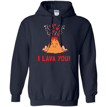 Funny Volcano Valentines Love T-shirt I Lava You T-shirt Navy