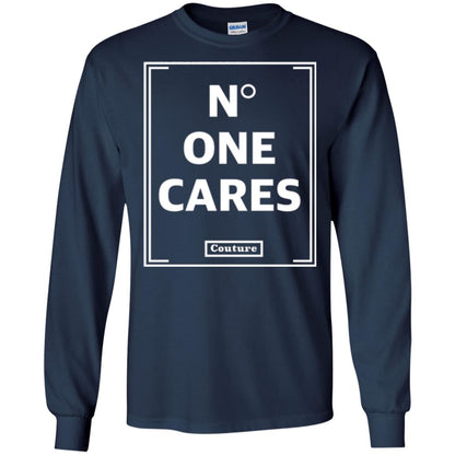 No One Cares Tops Cute Casual T-shirt Navy