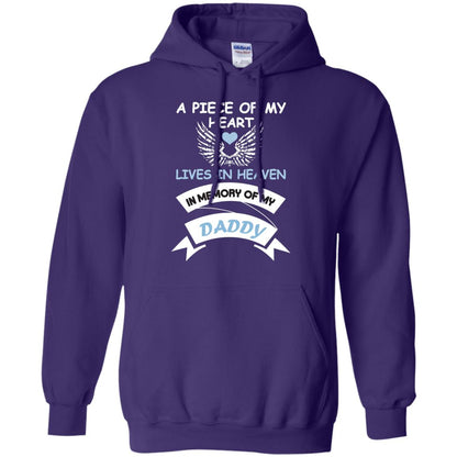 A Piece Of My Heart Lives In Heaven In Memory Of My Daddy Shirt Purple