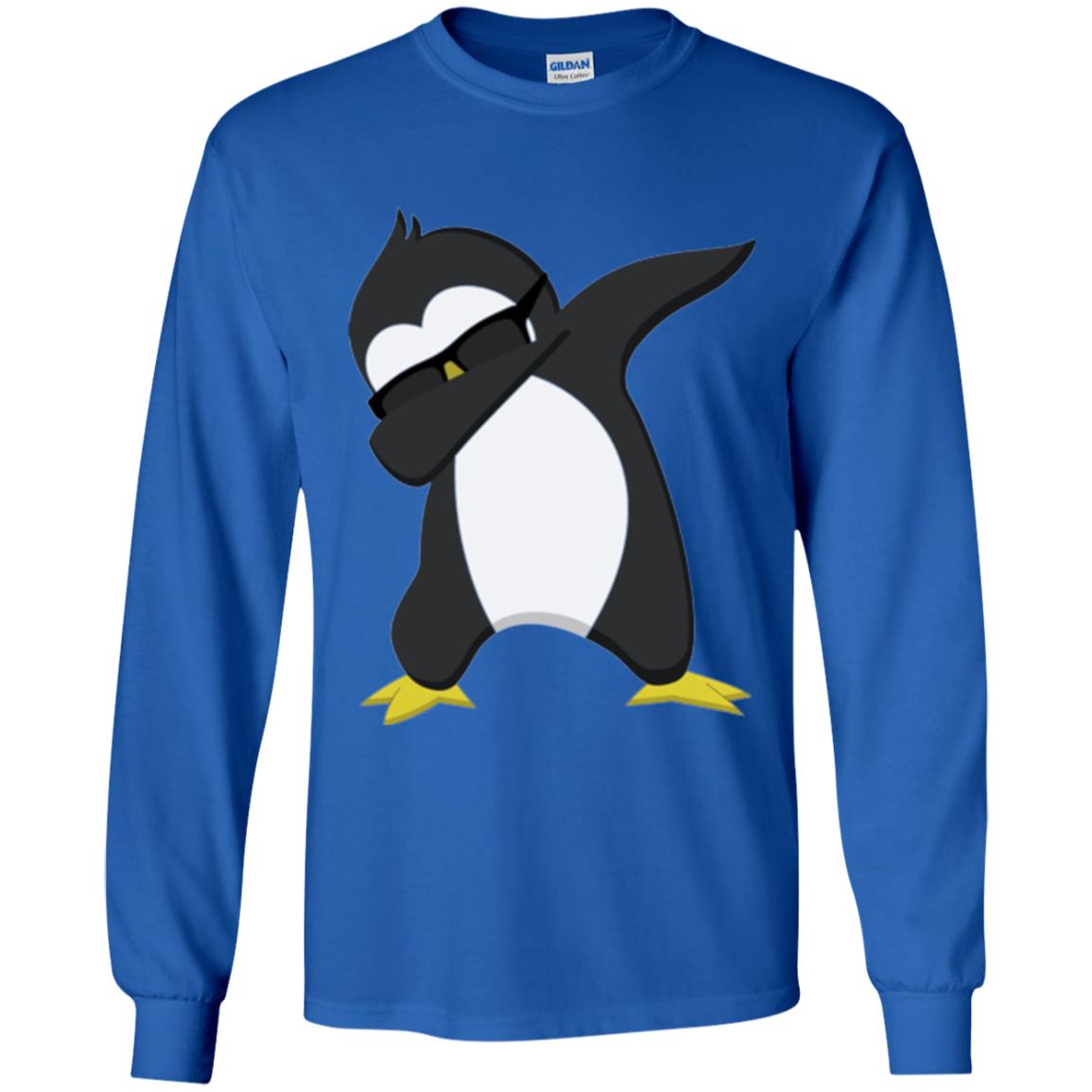 Chirstmas T-shirt Dabbing Penguin Royal
