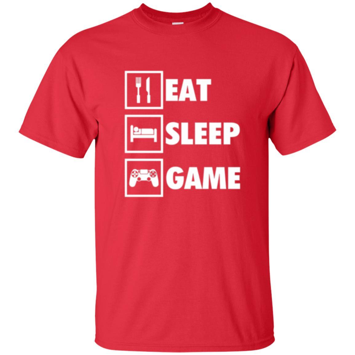 Gamer T-shirt Eat Sleep Game Red