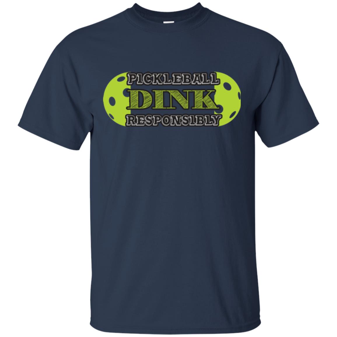 Pickleball T-shirt Dink Responsibly Navy