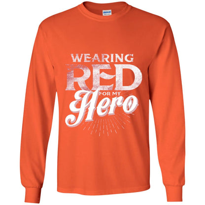 Wearing Red For My Hero Proud Us Army Shirt Orange