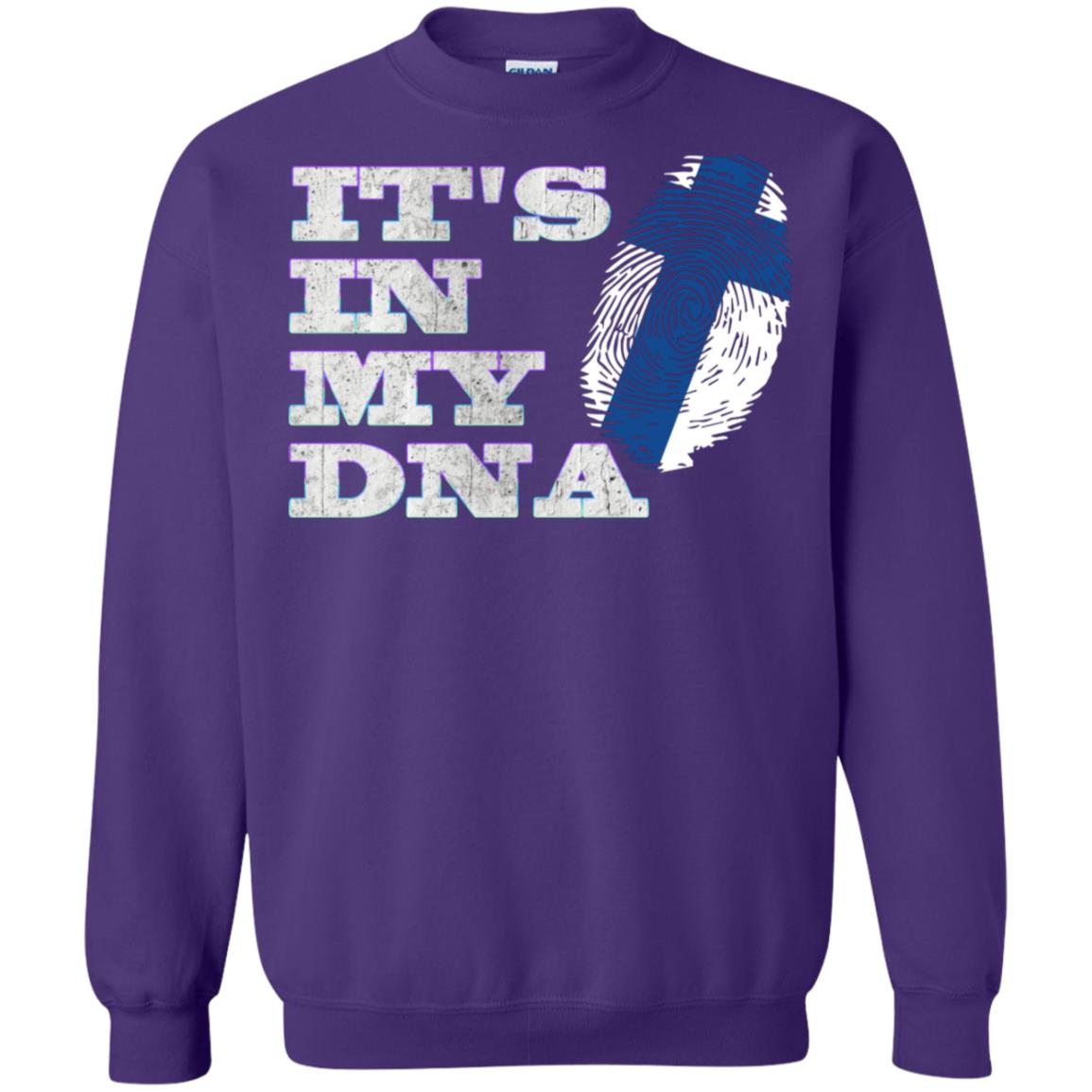 It's In My Dna Finnish Finland Flag Shirt Purple