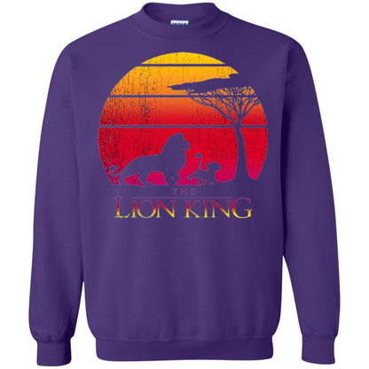 Cartoon T-shirt Lion King Vintage Sunset Purple