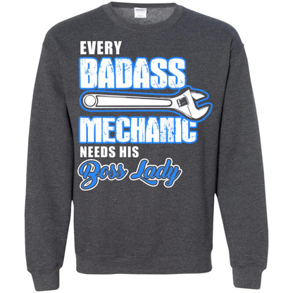 Every Badass Mechanic Needs His Boss Lady Shirt Dark Heather