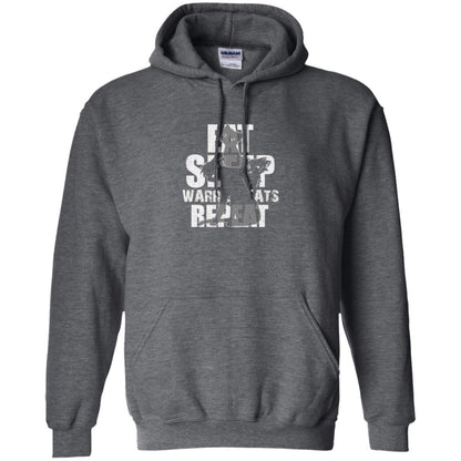 Cat Lover T-shirt Eat Sleep Warrior Cats Repeat Dark Heather